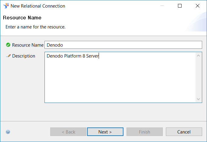 create relation connection to Denodo