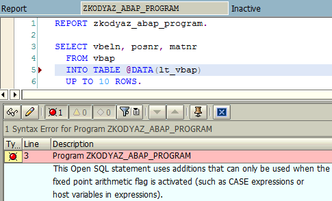 Open SQL Select statement with inline internal table declaration