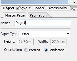 set page orientation for SAP Adobe Form master page
