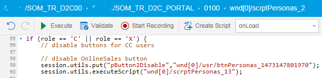 pass parameter to Personas script