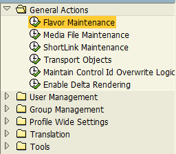 SAP Personas flavor mainrenance tool