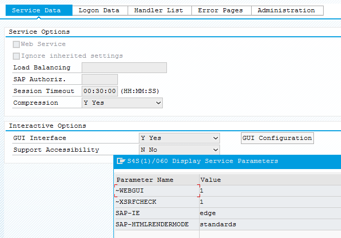 SAP Screen Personas service parameters for Belize theme