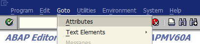 ABAP program attributes