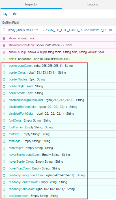 SAP Personas text field design properties for quick style