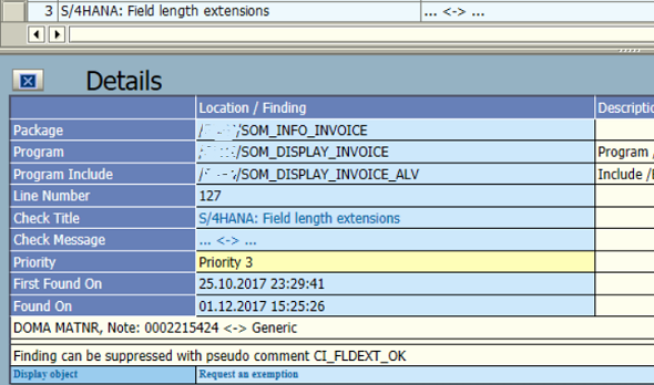 S/4HANA Field length extensions ATC error for MATNR domain