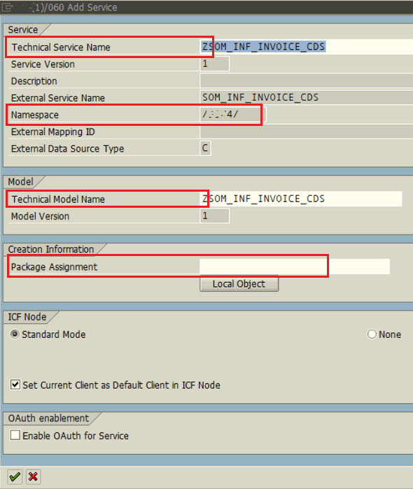 CDS View OData service definition