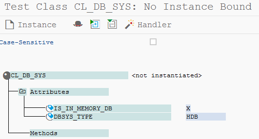 SAP database information query class for HANA using ABAP code