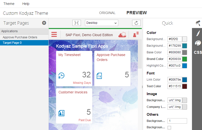 Fiori Theme Designer