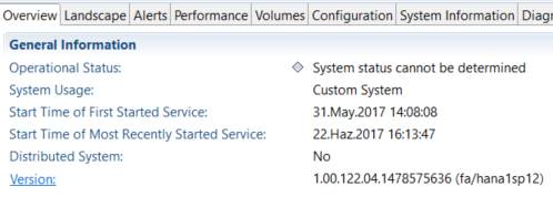 SAP HANA database version in HANA Studio