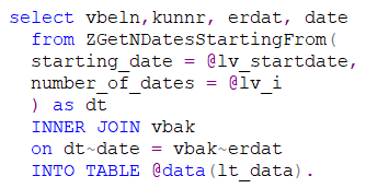 SAP CDS table function implementing AMDP method in INNER JOIN with ABAP tables