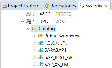 HANA databases on SAP HANA Studio