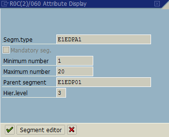 SAP IDoc segment properties