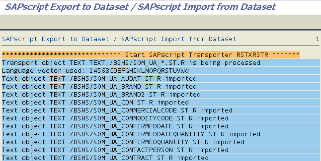 SAP Import text objects using RSTXSCRP ABAP report