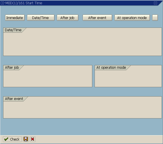 define start time of SAP background job