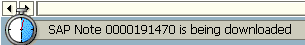 SAP Note is being downloaded