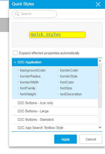 apply SAP Personas Quick Style design