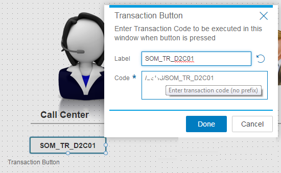 SAP Personas flavor Transaction Button control