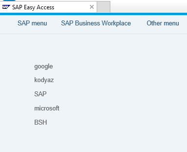 display links on SAP Personas flavor dynamically by reading from database