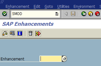 use SMOD transaction for ABAP user exits on SAP program