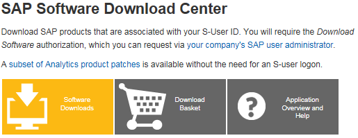 SAP Software Download Center
