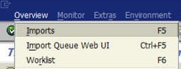 Overview Imports to SAP system for transport import errors