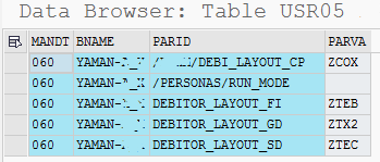 ABAP table USR05 to store SAP user parameters