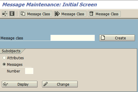 SAP SE91 tcode for message maintenance