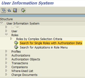 SAP user information system transaction SUIM