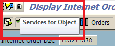 Services for Object function on SAP Sales Order document transaction