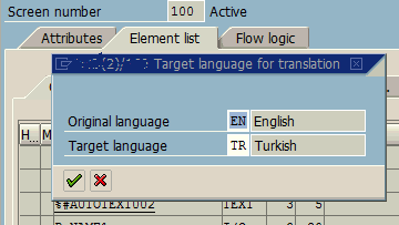 screen element translation on SAP Screen Painter