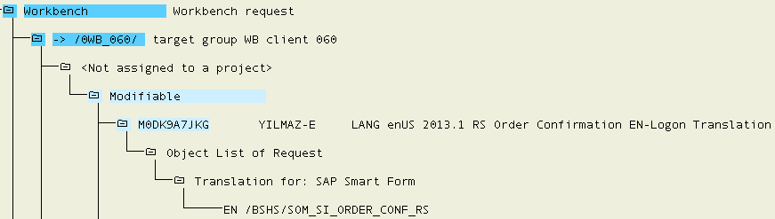 Export SE63 Smartform translation task