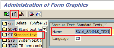 SE78 transaction to delete SO10 standard texts used in ABAP