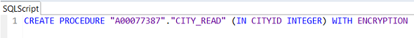 encrypted stored procedure codes are not visible