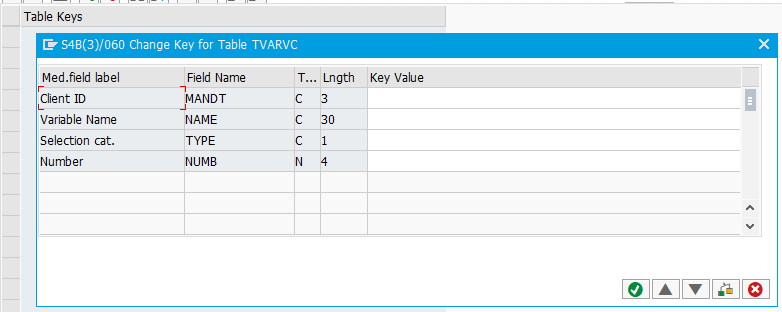 SAP table keys