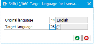 target language for text translation