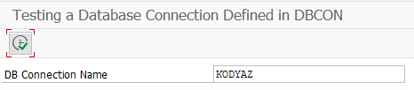 test database connection on SAP