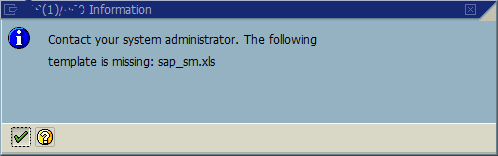 The following template is missing: sap_sm.xls