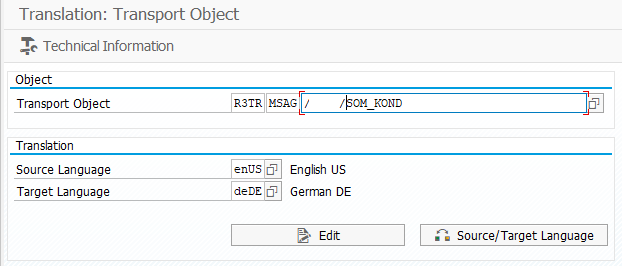 ABAP message class as transport object