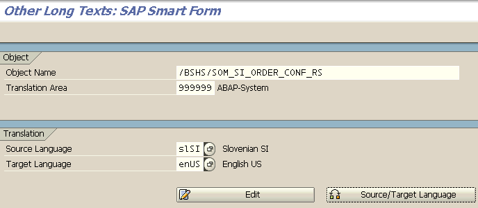 translate SAP Smart Form to a target language within SE63 transaction