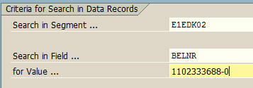 Search in IDoc segments using WE09 transaction