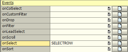 Web Dynpro onSelect event for SAP Table event