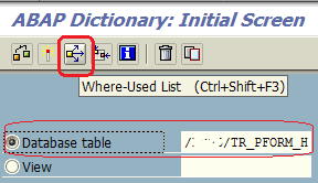 Where Used List in SAP SE11 transaction