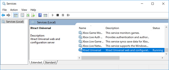 Xtract Universal Windows service