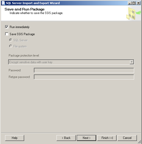 run-immediately-sql-export-to-excel-task