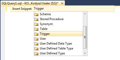T-SQL trigger insert snippet in SQL Server 2012