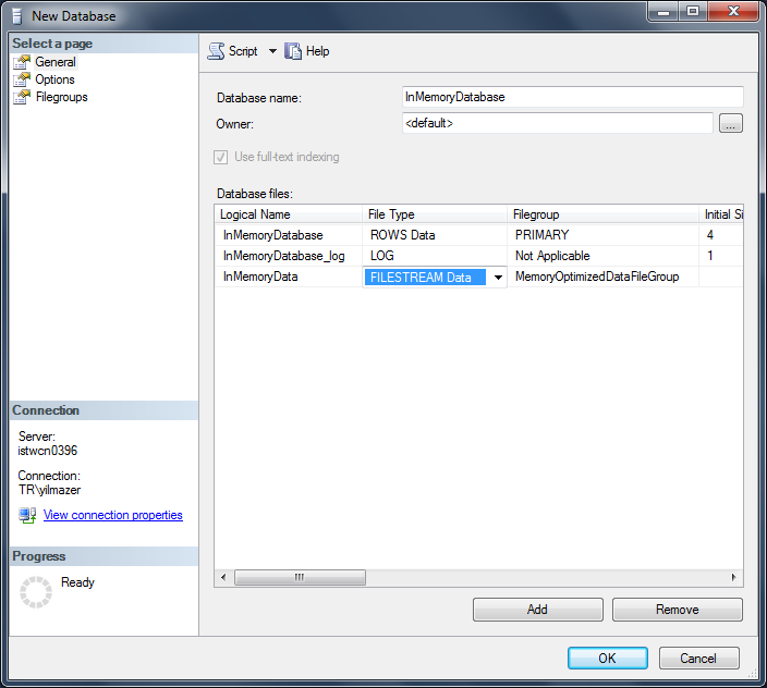 memory optimized data file in SQL Server 2014