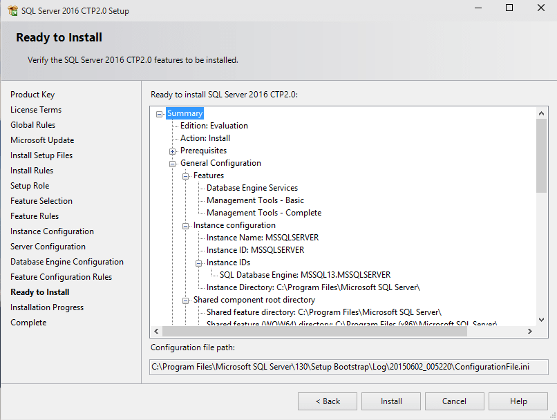 install SQL Server 2016