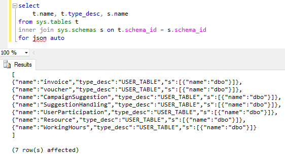 SQL Server 2016 JSON support for database programmer