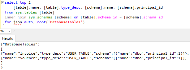 Transact-SQL JSON support with ROOT option on SELECT queries