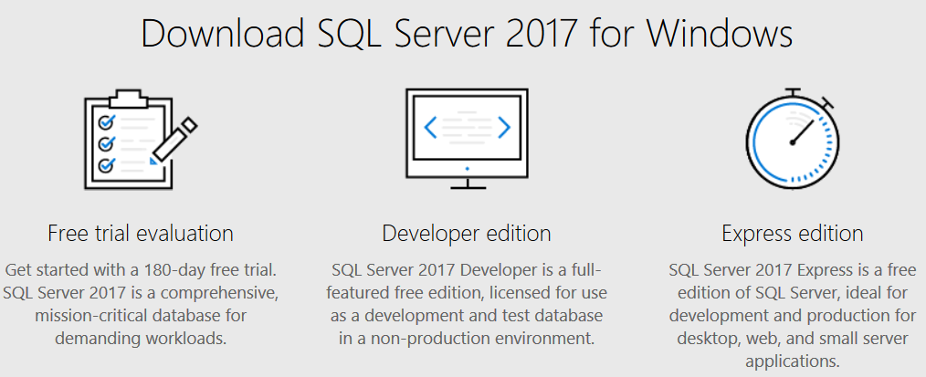 sql server 2017 developer edition free download